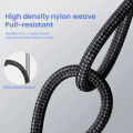 FLOVEME 4 in 1 Fast Charging High Current 3A Nylon Braided 1 Meter Data Sync Cable For iPhone iPad Type C Charge. 