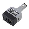 Universal Fast Charging Socket DC 12V/24V to AC 220V DC-AC Converter Car Inverter Power Adapter. 