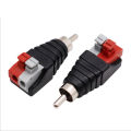 Speaker Wire A/V Cable to Audio Male Famale RCA Connector Press Plug Terminal Encounter.