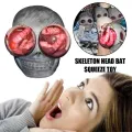 Halloween Squeeze Toys Skull Stress Ball Halloween Squishy Toys Skeleton Head Ugly Cute Bursting Eyes Wacky Creations Kid Toys. 