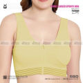 LeeWear Women's Light-Support Seamless Zip-Front Sports Bra 04-05-10BR22102. 
