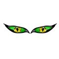 2pcs Car Sticker Evil Eye pvc Zombie Sunscreen Waterproof Decal for Rearview rror 13cm*5cm.