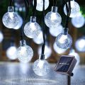 Solar String Lights Outdoor 8 Modes Waterproof Crystal Ball Solar Powered Fairy String Light Globe Lamp For Garden Patio Party. 