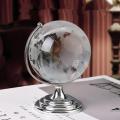 Crystal World Globe Sphere Clear Glass Decorative Table Ornament Gift 8.5cm.