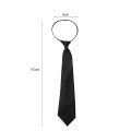Unisex Black Simple Clip on Tie Security Tie Uniform Shirt Suit Neckties Steward Matte Funeral Lazy Neck Ties Men Women Students.