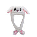 【Unbeatable Prices】 Plush Rabbit hat Cute Bunny Winter Moving ears hat Cartoon hat for Cosplay Costume party Outdoor activities Winter fashion Gift for girlfriend Kids Girlfriend.