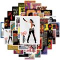 10/30/50pcs Rock Music Pop Graffiti Stickers Cool Fashion Tide Brand Classic Stickers Laptop Diy Car Pvc Decal Decor Stickers.