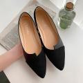 35-40 Leather Shoes Splice Color Shoe Ballerina Slip on Shoes Women Flats 2020 Fashion Pointed Toe Ballet Footwear Buty Damskie. 