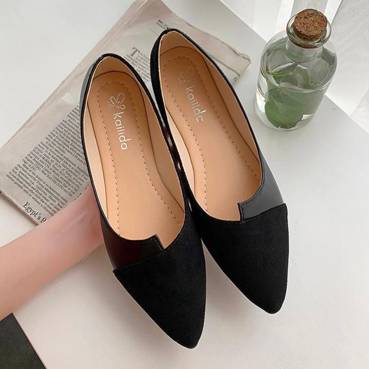 35-40%20Leather%20Shoes%20Splice%20Color%20Shoe%20Ballerina%20Slip%20on%20Shoes%20Women%20Flats%202020%20Fashion%20Pointed%20Toe%20Ballet%20Footwear%20Buty%20Damskie%20-%20Image%204