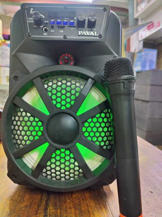 8 inches 1 woofer Speaker with Wired Mic Bluetooth Trolley Speaker