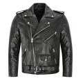 Boutique Punk Men PU Leather Jacket Motorcycle Fashion Slim Fit Leather Coat. 