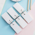 100pcs/box Handwritten Card Notepads Cowhide Color Word Card Kawaii Memo Pad Blank Kraft Paper Cute Ring Buckle Letter Card4x7cm.