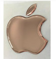 1pcs x Apple sticker 3D Domed Apple decals for MacBook / 49x39 mm/ Rose gold.