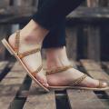 Womens Ladies Girls Korean Sandals for Women Women Rome Open Toe Rhinestone Decoration Sandals Flats Slip On Shoes Sandals Women Casual Flat Shoes Fashion Shoes Work.