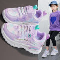 2024 Girls Shoes Autumn New Children's Casual Shoes Girls Soft Sole Daddy Shoes Waterproof Leather Running Tourist Shoes. 