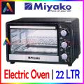 Miyako Electric Oven - 22 Liter | Model : MT-22RC | Miyako Electric Toaster Oven | Black & Silver Colour. 