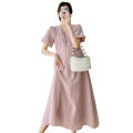 8237# 2022 Summer Korean Fashion Maternity Long Dress Elegant A Line Loose Clothes for Pregnant Women Ins Pregnancy Postpartum.