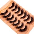 New 7 Pairs Eyelashes Makeup Soft Fluffy 3D Mink False Eyelashes Thick Handmade Volume Mink Lashes Faux Natural Lashes Tool.