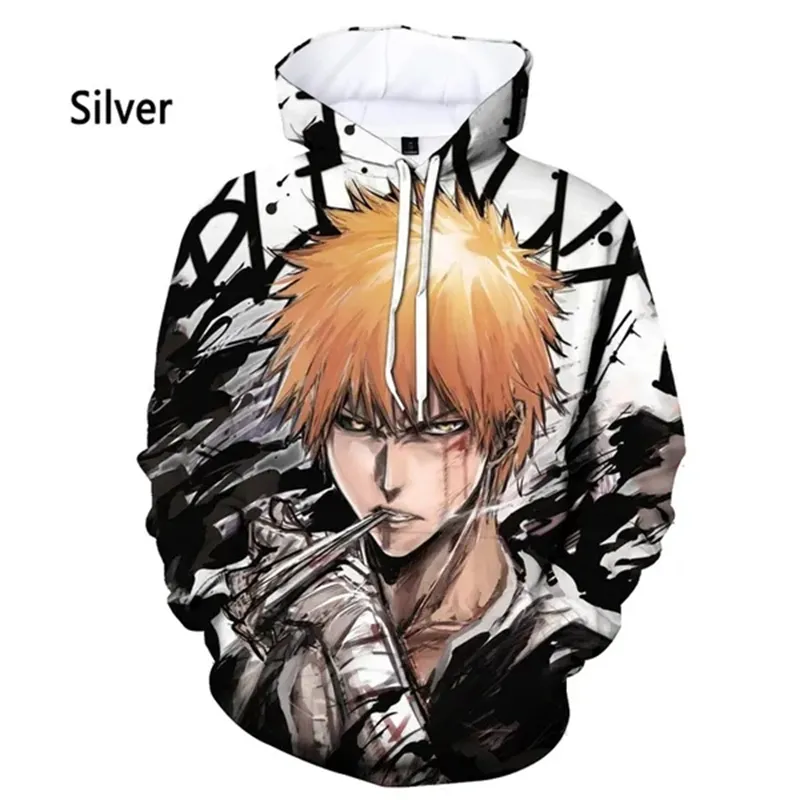 Ichigo Bleached Pullover Bleach Anime Sweatshirt Shop