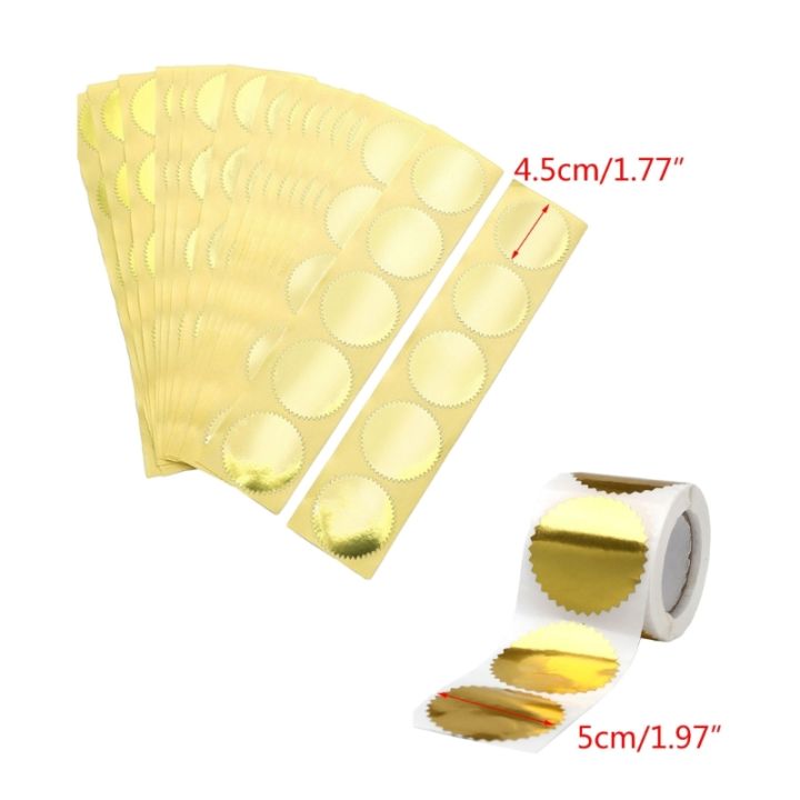 100/250PCS%2045mm%20Silver%20Golden%20Redness%20Certificate%20Wafer%20Company%20Seal%20Labels%20Stickers%20for%20Embossing%20Award%20-%20Image%205