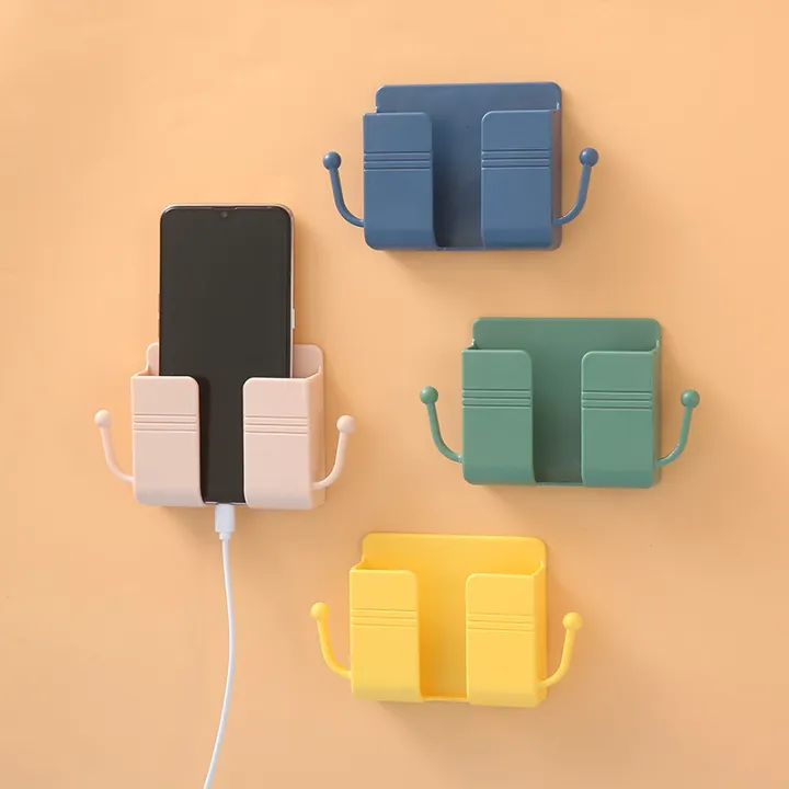 1pcs%20Wall%20Mounted%20Organizer%20Storage%20Box%20Remote%20Control%20Mounted%20Mobile%20Phone%20Plug%20Wall%20Holder%20Charging%20Multifunction%20Holder%20Stand%20-%20Image%203