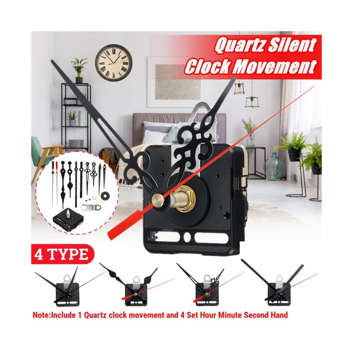 Light up life Quartz Clock Movement Mechanism 4 Type DIY Tool Hour Minute Second Hand Office