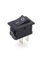 Mini Rocker Switch 117S 2-Pin 250V/3A 125V/6A ON-OFF Panel Mount Black Plastic 2 Pin  2 Pieces. 