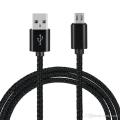 Colorful Nylon Braiding Fast Charging And USB Data Cable - Black. 