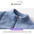 Autumn Winter Fashion Knitted Cardigan Girls Boys Sweater Solid Jacket Coat Kids Thicked Plush Coat Cardigan Sweaters 1-8Year.