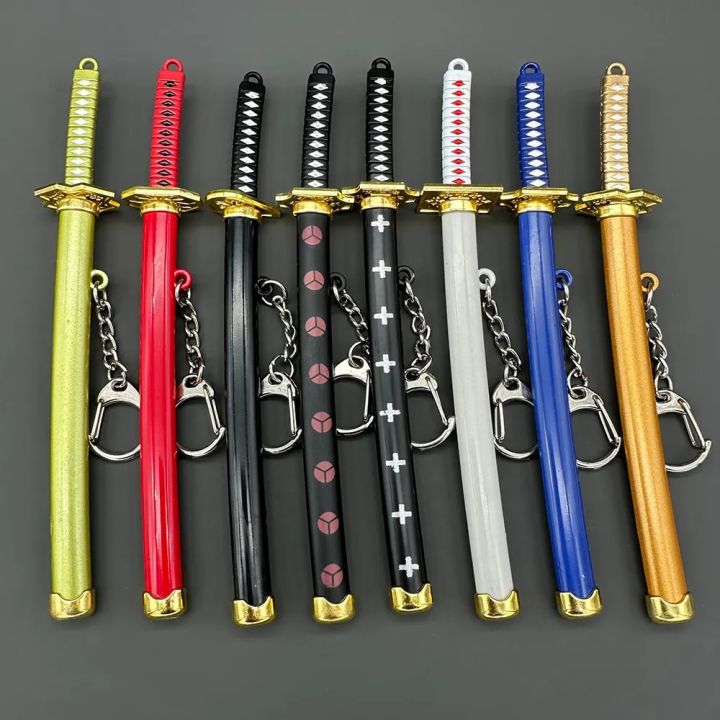 8 Styles Roronoa Zoro s Keychain For Men Women Scabbard Katana Sabre Buckle Toolholder Car Keyrings Key Chains Gift Q-053