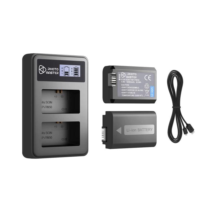 FirstPower%20NP-FW50%20Battery%202-Pack%20and%20Dual%20USB%20Charger%20for%20Sony%20A6000%20A6300%20A6500%20A7%20A7II%20A7RII%20A7SII%20A7S%20A7S2%20A7R%20A7R2%20A5100%20A5000%20RX10%20RX10II%20-%20Image%205