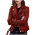 Plus Size 5XL Faux Leather Jacket Women Casual PU Loose Motorcycle Jackets Female Chic Short Jacket Coats Ladies Slim Coats.