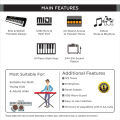 Casio CT-S100BK Portable Musical Keyboard Piano.