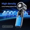 Cooling Fan XR-020 3600mAh battery, Cold Compress Ice ,Portable Folding Mini Fan with LED Digital Display High Speed Silent Brushless Motor.