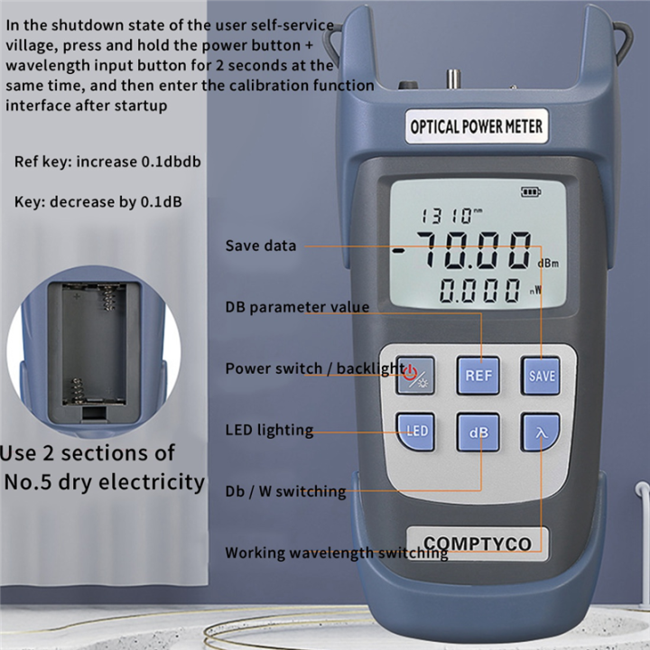 COMPTYCO%20Handheld%20Optical%20Meter%20Optical%20Fiber%20Tester%20Optical%20Attenuation%20Test%20with%20FC/SC%20Adapter(OPM%20-70%20-+10DBm)%20-%20Image%203