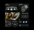 Kieslect Actor Leading Smart Watch - Black – 1.6" LTPO AMOLED Always-on Display, Ceramic Bezel, Bluetooth Calling, 5ATM Waterproof, 150+ Sports Modes, 15-Day Battery.