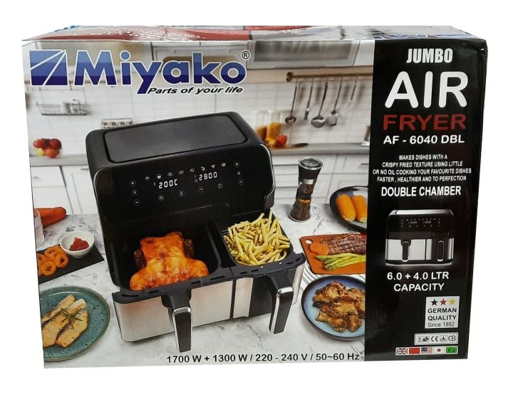 Miyako Digital Double Chamber Air Fryer AF-6040DBL