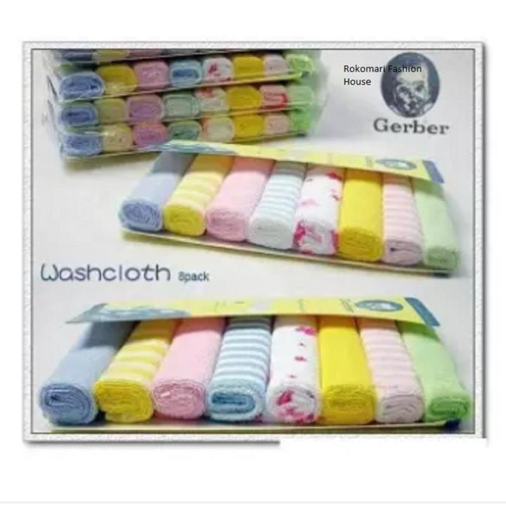 Soft Cotton Baby Handkerchief or Towel - 8pcs/Pack