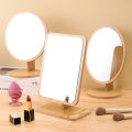 Wooden makeup mirror can be spliced with rotating mirror, desktop high-definition mirror, desktop dressing mirror, large princess makeup mirror.