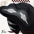 Motorcycle Racing Leather & Fabric Screen Touch Function Full Finger Gloves Bike Safety For BIKER. 