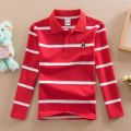 Children Child Long Sleeve T-shirt Polo Shirts Boys Kids Stripes Tops Baby Boy Sports Polos Teneege Boys Clothes. 