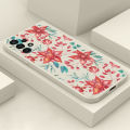 Samsung Galaxy A32 White Flowers Silicone Phone Case. 