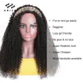 UNice Fashion Afro Kinky Curly Half Wigs for Black Women 150 Density Afro half Wig Kinky Curly Human Hair Wig. 