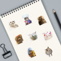 Cute Meme Cat Stickers for Teens Adults Kids, 50Pcs Water Bottles Laptop Phone Computer Guitar Skateboard Meme Waterproof Vinyl Sticker Aesthetic Trendy Decals for Girls Women Cat Lovers. 
