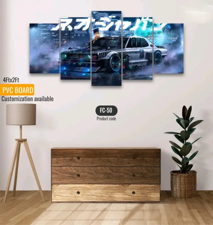 #5 in 1 Wall Canvas Painting Set – Stylish Wall Art for Home Decoration ...