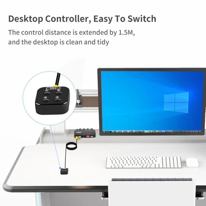 KVM%20Switch%20USB%20Switch%20Shared%20Controller%20Hub%20Adapter%20USB2.0%204%20Inputs%204%20Outputs%20For%20Laptop%20Computer%20Printer%20Keyboard%20Mouse%20Monitor%20-%20Image%203