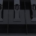 Delicate product Money Cash Coin Register Insert Tray Replacement Cashier Drawer Storage Register Tray Box Classify Store Black.
