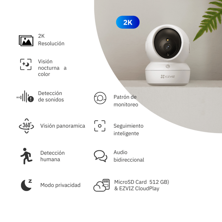 EZVIZ%20Indoor%20Hi%20Security%202K%201y%20warranty%20Smart%20color%20night%2033fit,360%20Degree,two%20way%20privacy%20protection,Motion%20Detection,Human%20shape%20&%20Loud%20Noise%20Detection,Sleep%20&%20Patrol%20mode%20Up%20to%20512Gb%20%20Type-C%203mega%20pixel%202K%20WIFI%20Smart%20Camera%20-%20Image%203
