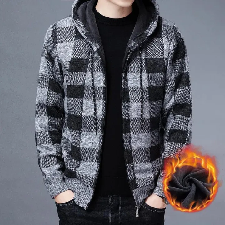 Men%20Sweater%20Jacket%20Fashion%20Winter%20Coat%20Fleece%20Hoodies%20High%20Quality%20Luxury%20Checkered%20Hooded%20Knit%20Cardigan%20Male%20Outer%20Wear%20-%20Image%203