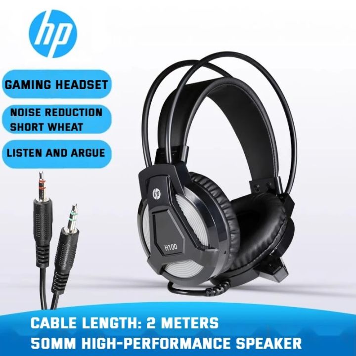 HP H100 Gaming Headset Isolating Overear Headset Rgb Light with Mic for Game